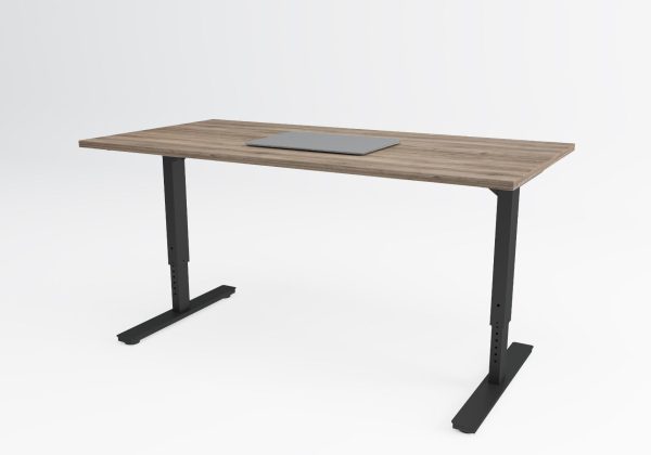 Ergolux Adjustable miza v crni barvi.