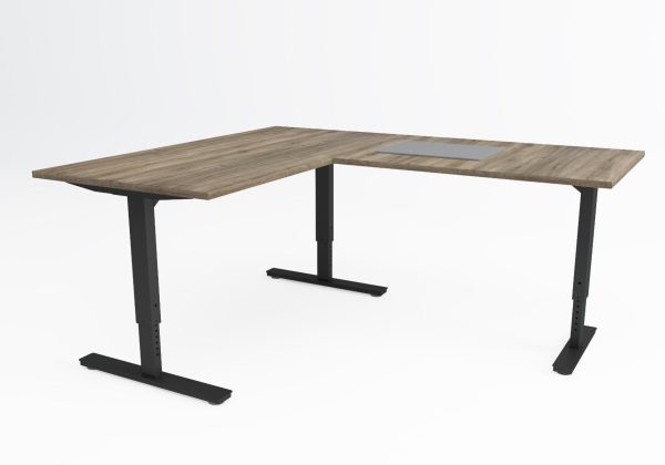 Ergolux Adjustable L miza v crni barvi.