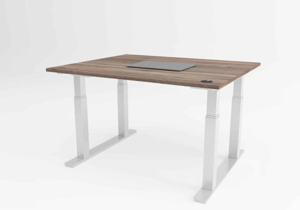 Ergolux Double space miza v beli barvi.