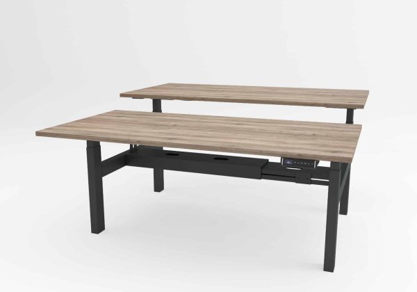 Ergolux Duo miza v crni barvi.