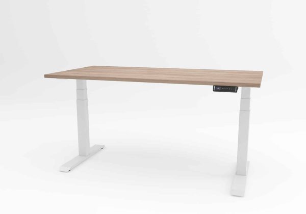 Ergolux Pro dvižna miza v beli barvi.